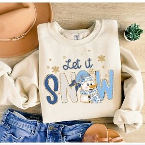 Let it snow crewneck sweatshirt